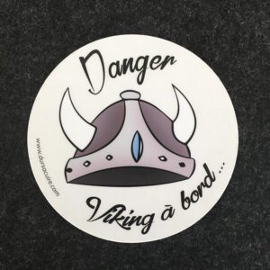 Stickers danger viking à bord - Durs à cuire 2