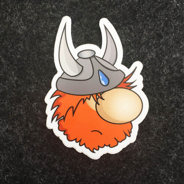 Sticker tête de viking - autocollant viking dessin- Boutique Durs à Cuire