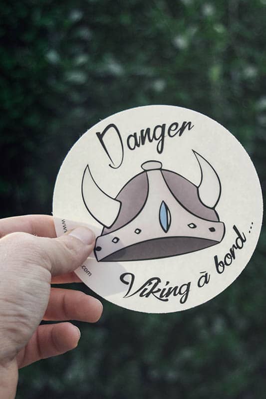 Sticker Danger Viking à bord - Durs à Cuire - Boutique d'autocollants en ligne - Nicolas Masoni