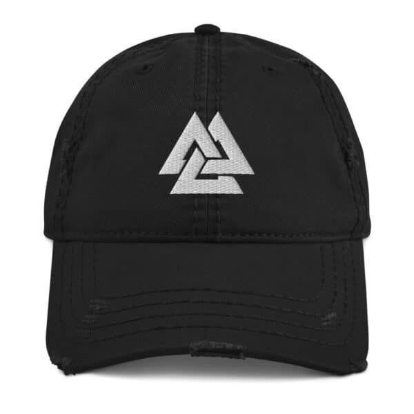 distressed dad hat black front 61828ae603ab9