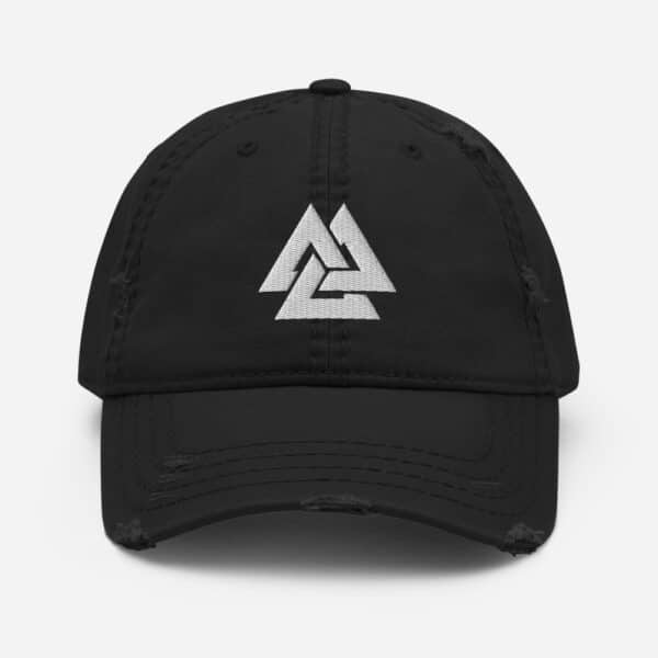 distressed dad hat black front 61828ae603d74