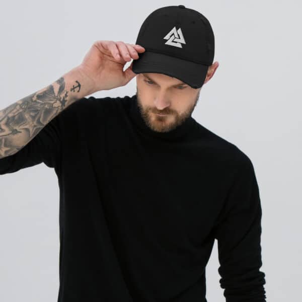 distressed dad hat black front 61828ae603e7b