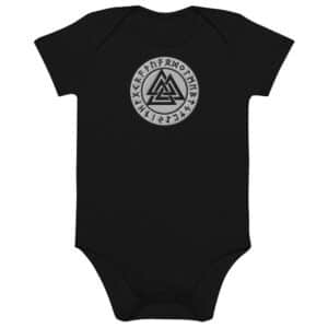 organic cotton baby bodysuit black front 618667d894cce