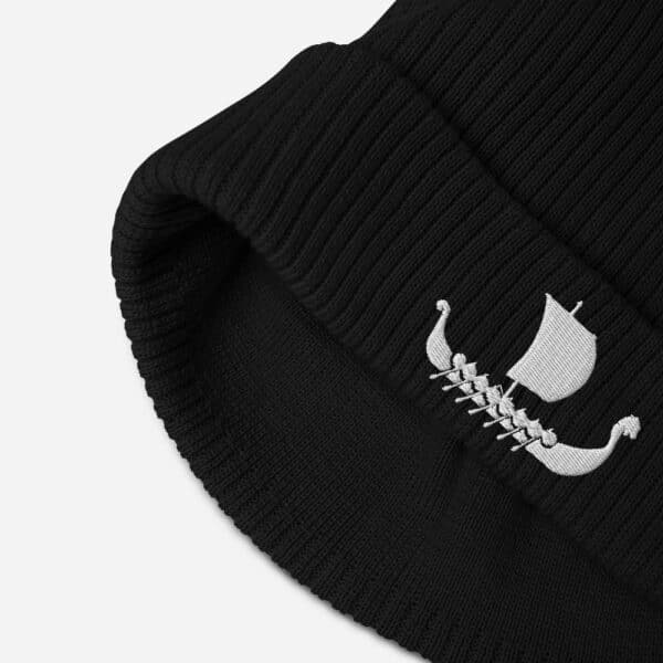 organic ribbed beanie black product details 2 61815f4316200