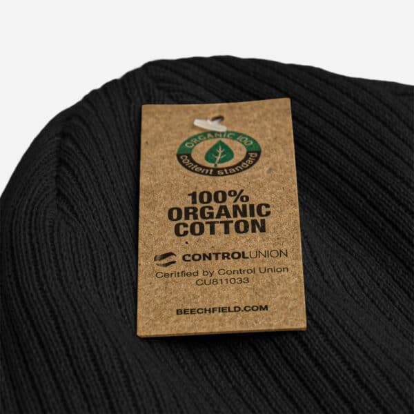 organic ribbed beanie black product details 4 61815f4316266