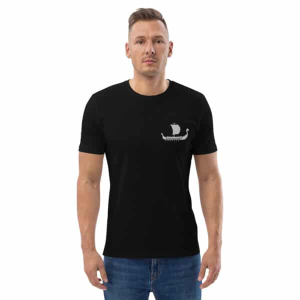 unisex organic cotton t shirt black front 2 61815a666c371