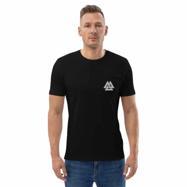 unisex organic cotton t shirt black front 2 61828d003b190
