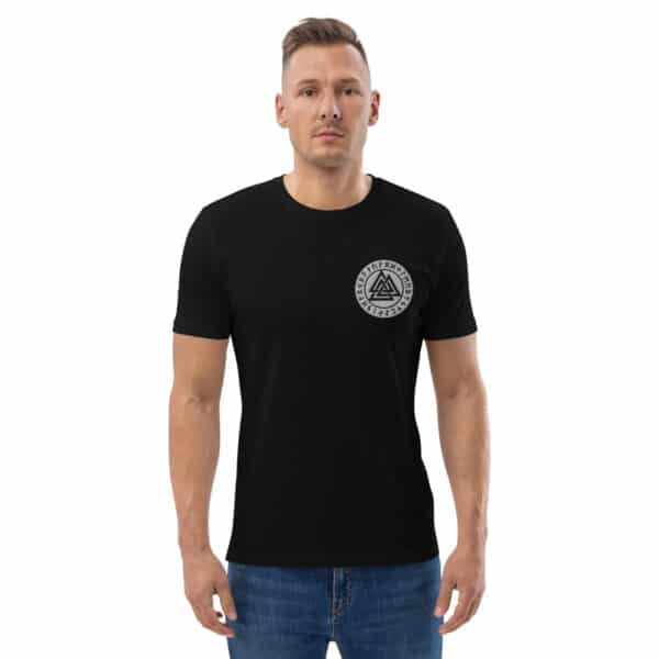 unisex organic cotton t shirt black front 2 61868300b72c3