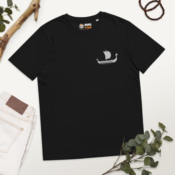 unisex organic cotton t shirt black front 61815b858e9d0