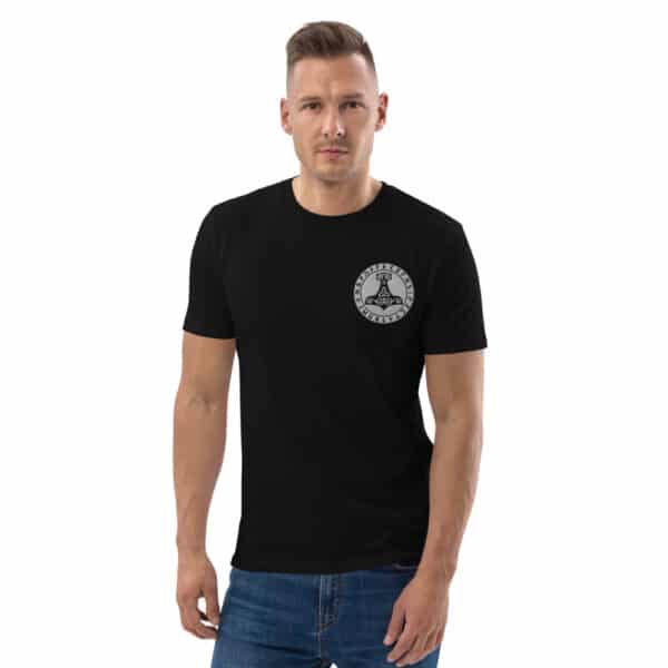 unisex organic cotton t shirt black front 6186821c71154