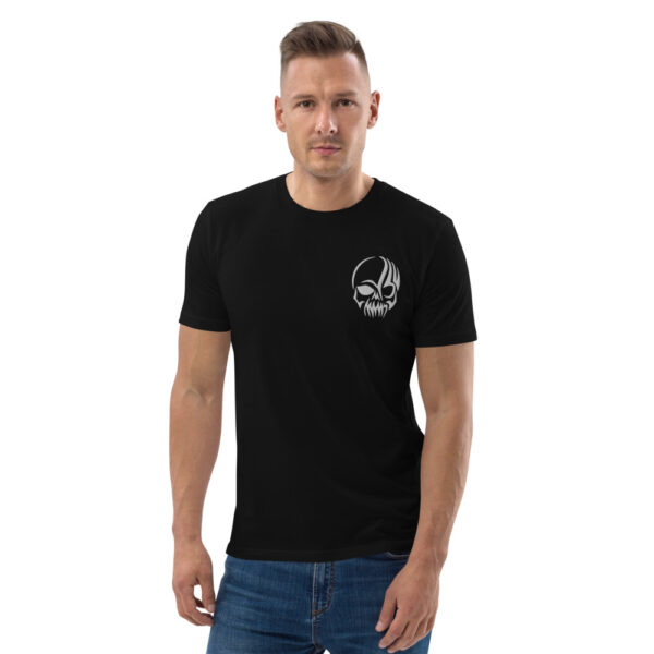 unisex organic cotton t shirt black front 618e4a56c03be