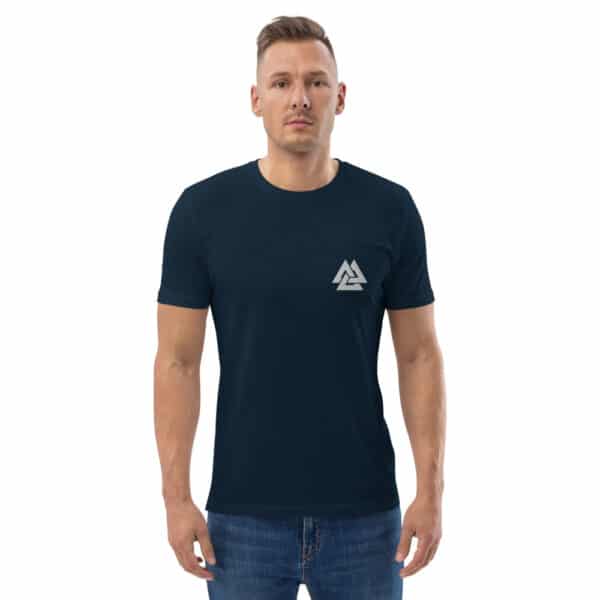 unisex organic cotton t shirt french navy front 2 61828d003ddd9