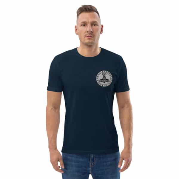 unisex organic cotton t shirt french navy front 2 6186821c74735