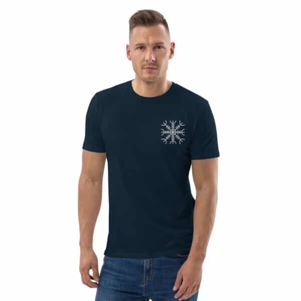 unisex organic cotton t shirt french navy front 61829633abf71
